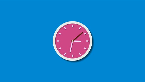 Counting down clock isolated animated