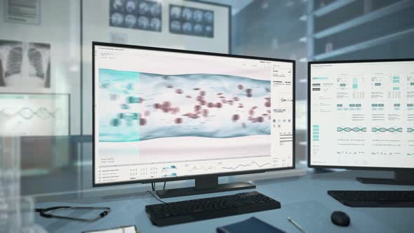 Checking Blood Type By Analysis In Innovative Medical Scanner Software alt