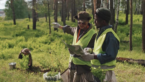 Gardeners with Map in Stories