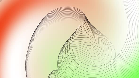 Geometric swirl abstract line. Twisted stroke line movement animation. Vd 773