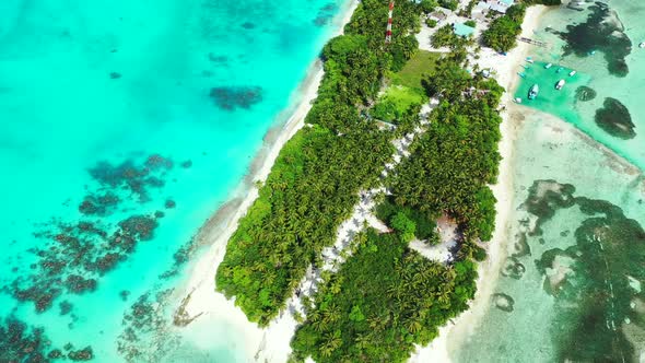 Beautiful aerial abstract view of a sunshine white sandy paradise beach and aqua turquoise water bac