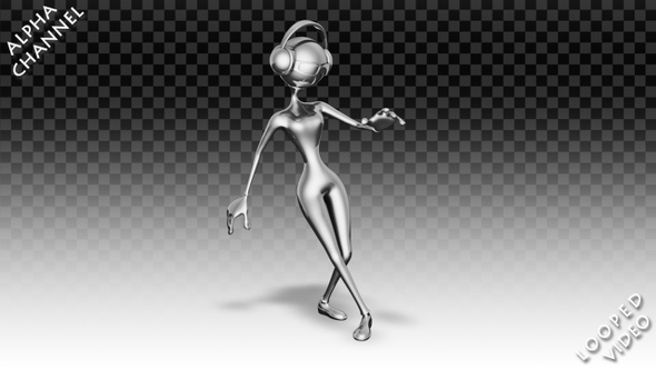 3D Silver Woman - Cartoon Catchy Dance alt
