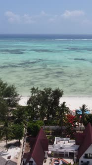 Beach on the Coast of Zanzibar Island Tanzania