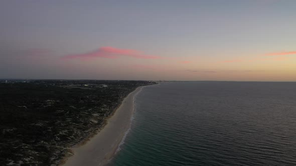 Aerial Drone Footage of City Beach, Perth, Western Australia at Sunset