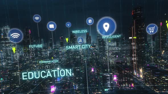 Digital Abstract Smart City