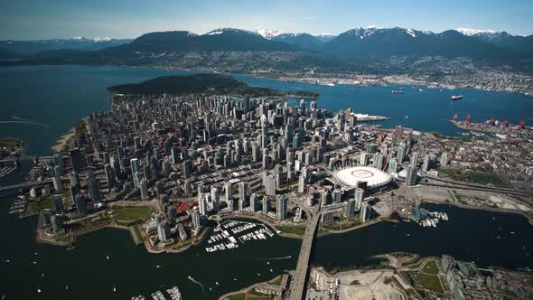 Aerial View of Downtown Vancouver BC
