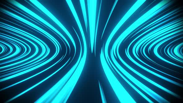 Abstract Looped Light Blue Lines