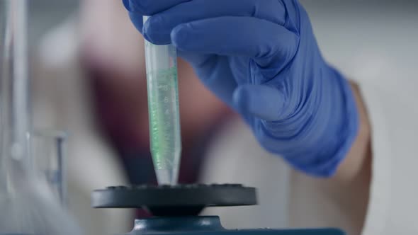 Scientist performing Medical cannabis research in a laboratory