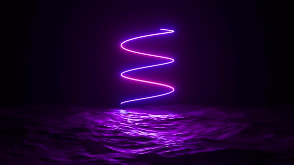 Neon Glowing  Spiral