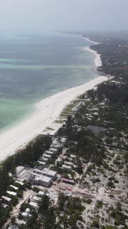 Vertical Video of the Ocean Near the Coast of Zanzibar Tanzania