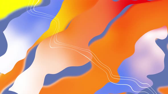 Animated Abstract Liquid Gradient Smooth Wavy Line Animation