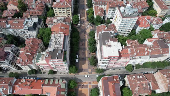 Boulevard Vitosha in City of Sofia Bulgaria