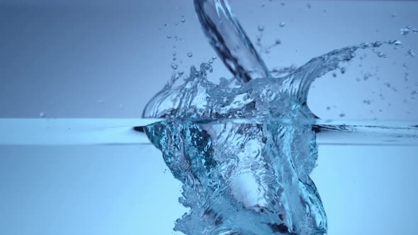 Water surface splash in slow motion; shot on Phantom Flex 4K at 1000 fps alt
