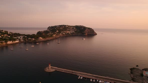 Aerial drone video of Port d'Andratx