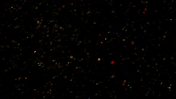 Colored Glitter Background in Super Slow Motion at 1000Fps