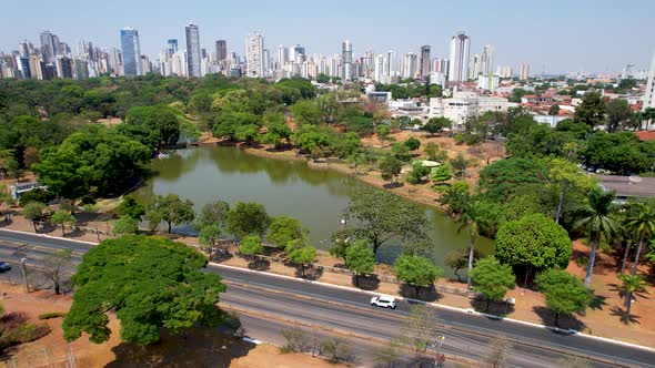 Cityscape of Goiania Brazil. Panorama landscape of brazilian midwest city.