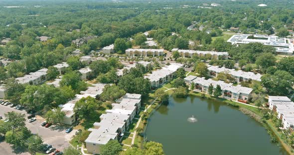 Panorama Over Viewed Residential Apartment Buildings Quarter Area Urban Development Residential Near