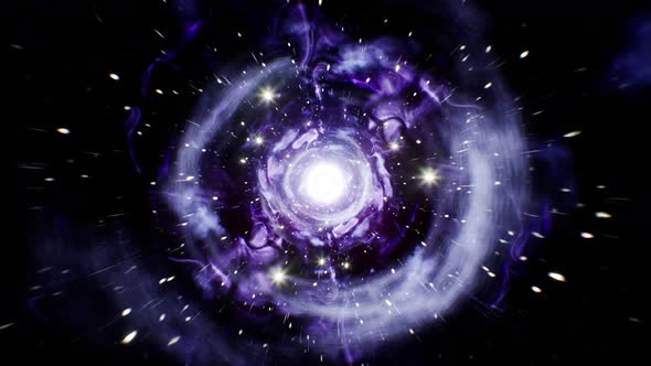 Space Nebula Tunnel Background 4K 02