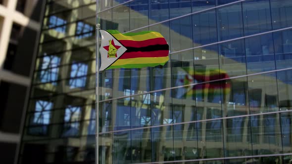 Digital Composite Hand Voting To National Flag OF Zimbabwe