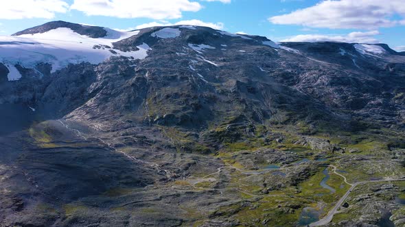 A beautiful glacier mountain, Aerial view