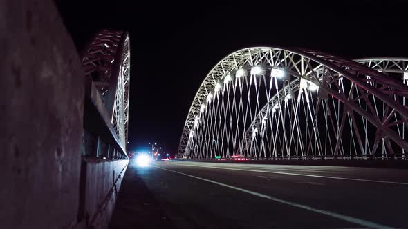 Vimy Memorial Bridge Ottawa Night Low Angle