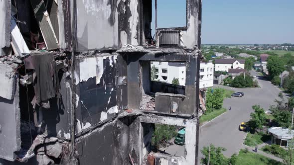 War in Ukraine  Destroyed Building in Borodyanka