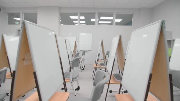 Whiteboard Easels and Chairs for Students in Art School