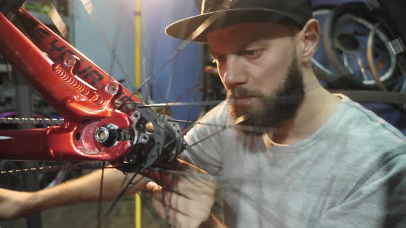 Repairing a bike wheel