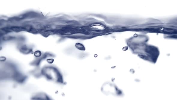 Boiling Water in Utensil on White Background