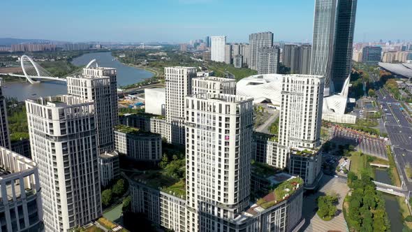 Nanjing City, Jiangsu Province, urban construction landscape