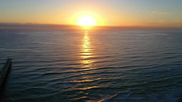 Dramatic sunrise,Gold coast Australia, Spectacular panorama