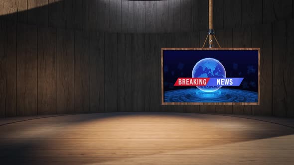 3D Virtual News Studio Background A50022