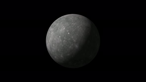 3d Mercury Planet In Black Background Day Night