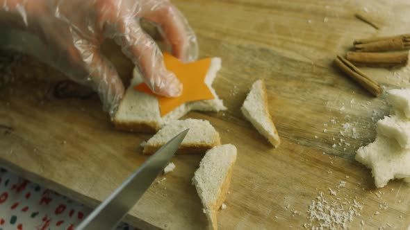 Cut Star Bread for Toast