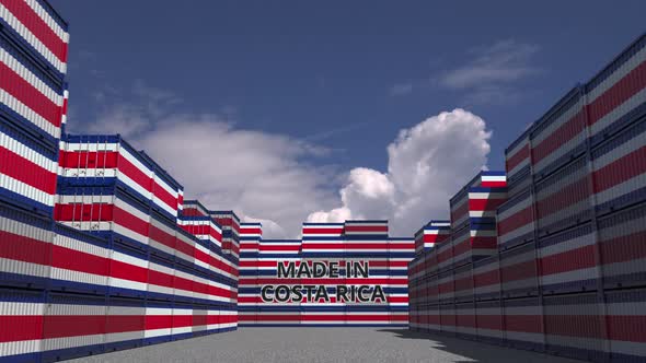 Many Containers MADE COSTA RICA Text Flags alt