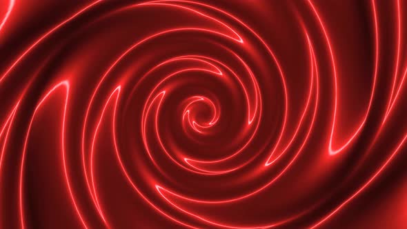 Abstract Red Color Neon Twirl Motion Animated Background