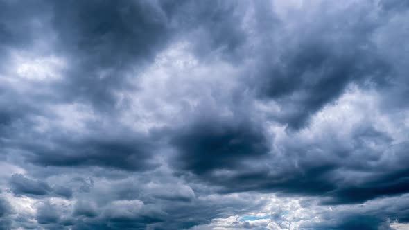 Timelapse of Dramatic Storm Clouds Moving in the Sky