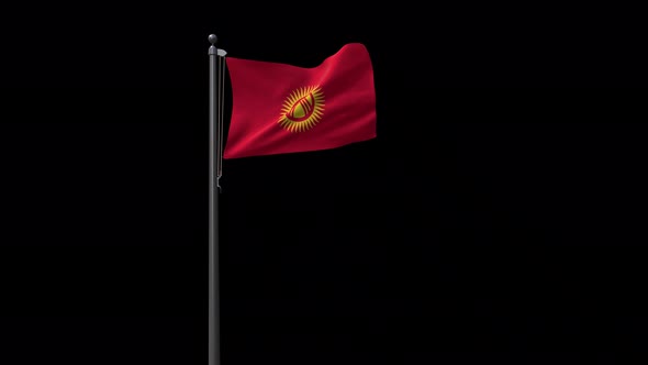 Kyrgyzstan Flag With Alpha 4K