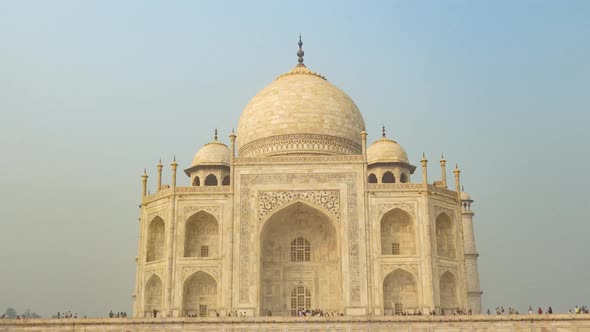 Mausoleum Taj Mahal in Agra, India, Hyperlapse