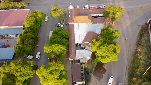 A tilt-up of Bulawayo Central Business District from the National Railways of Zimbabwe.