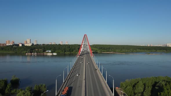 Vehicular Traffic at the Entrance to the Bridge