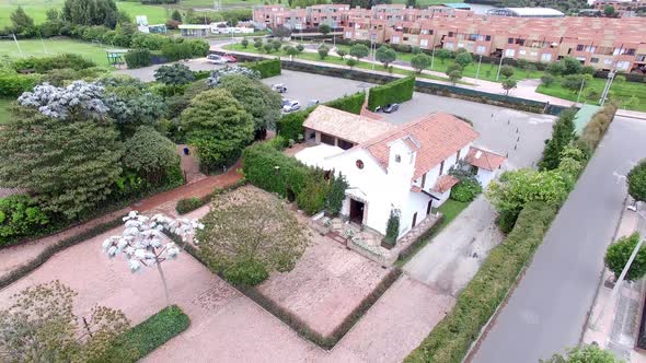 Aerial View Wedding Church