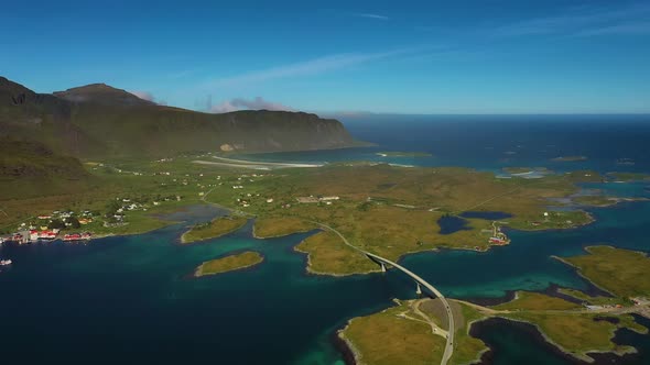 Fredvang Bridges Panorama Lofoten Islands