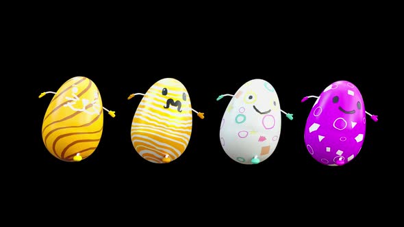 33 Easter Day Eggs Dancing HD