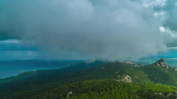 Storm Clouds Over the Mountain Range