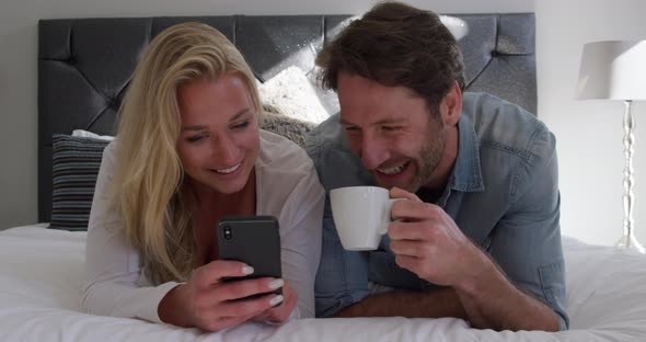 Young couple drinking coffee together