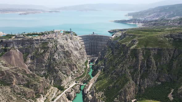 Chirkeyskaya Hydroelectric Power Station on the Sulak River in Dagestan