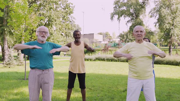 Four friends at the park