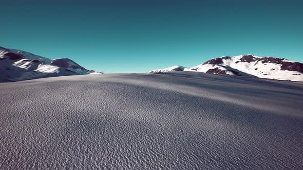 Snow Covered Volcanic Crater in Iceland