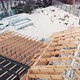 Aerial Shot Wooden Construction of House Roof - VideoHive Item for Sale